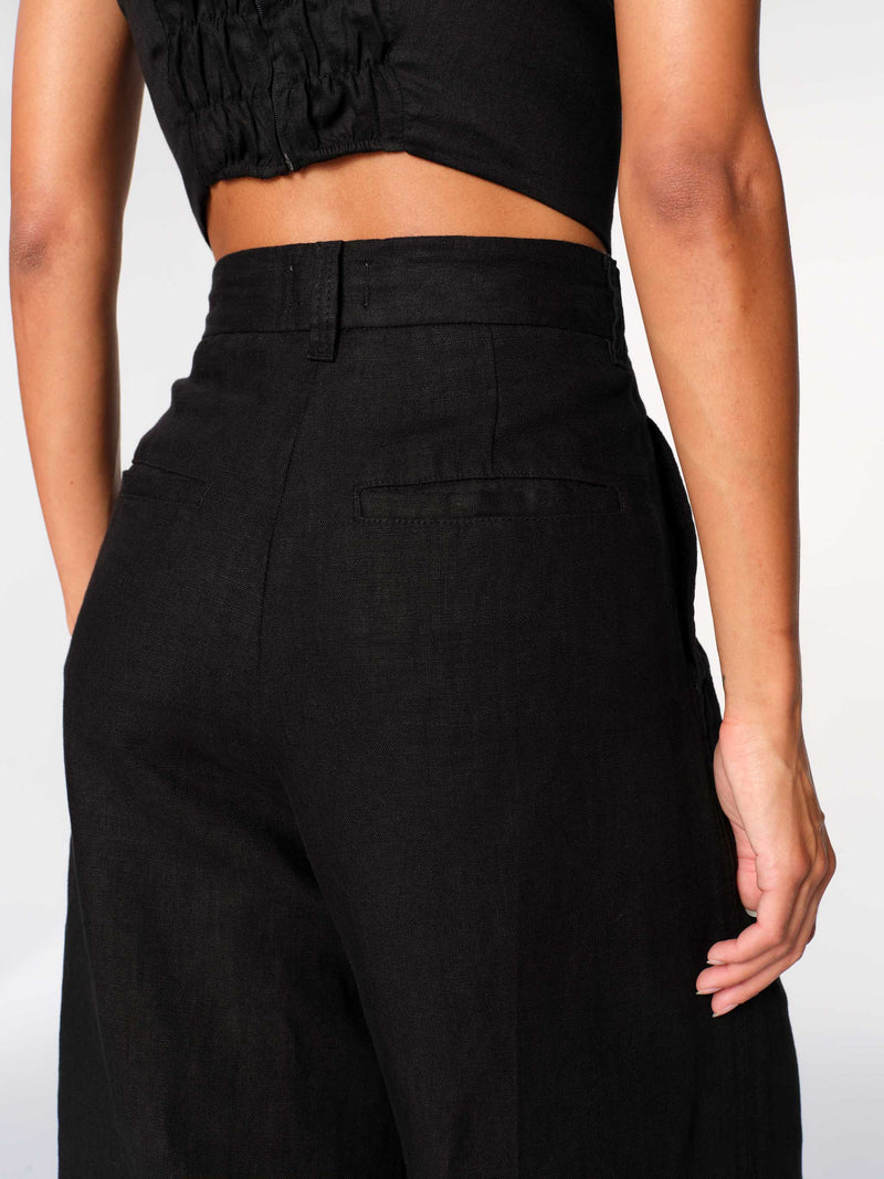 DL1961 - Hepburn Shorts (Black Linen)