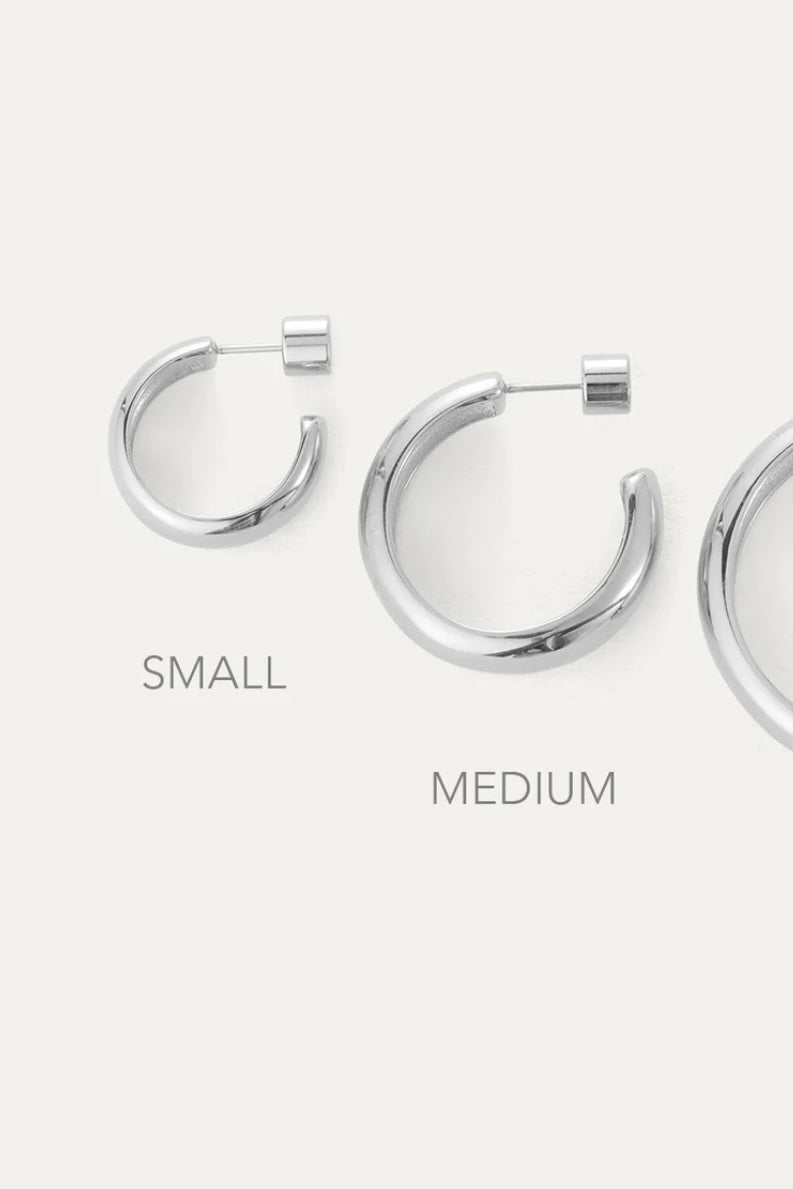 Jenny Bird - Staple Hoops small (silver)