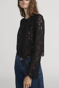 Frame - The Lace Blouse (black)