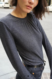 Nation LTD. - Alejandra Long Sleeve Top (heather charcoal)