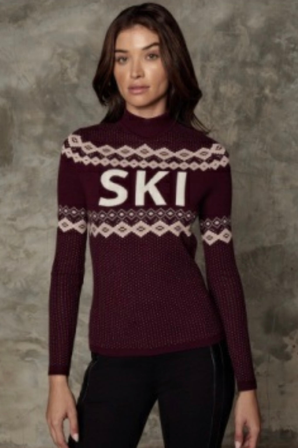 Alp N Rock - Goldie Mockneck Sweater (dark cherry)