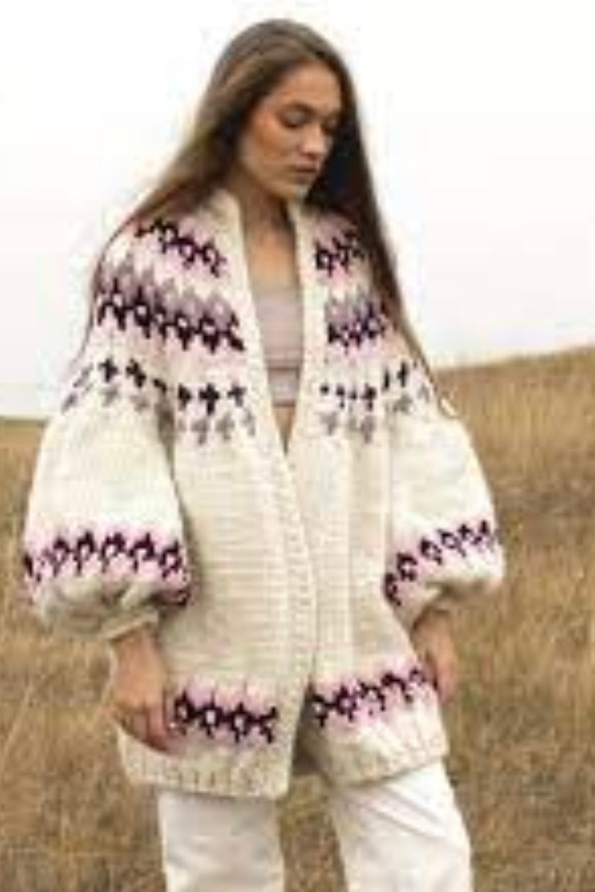 Maridruna - Jacquard Cardigan