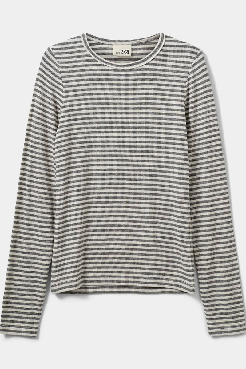 Sofie Schnoor - Petricia Stripe L/S Tee (grey striped)