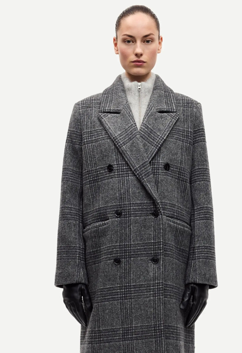 Samsoe Samsoe - Sajilla Coat (Grey Check)