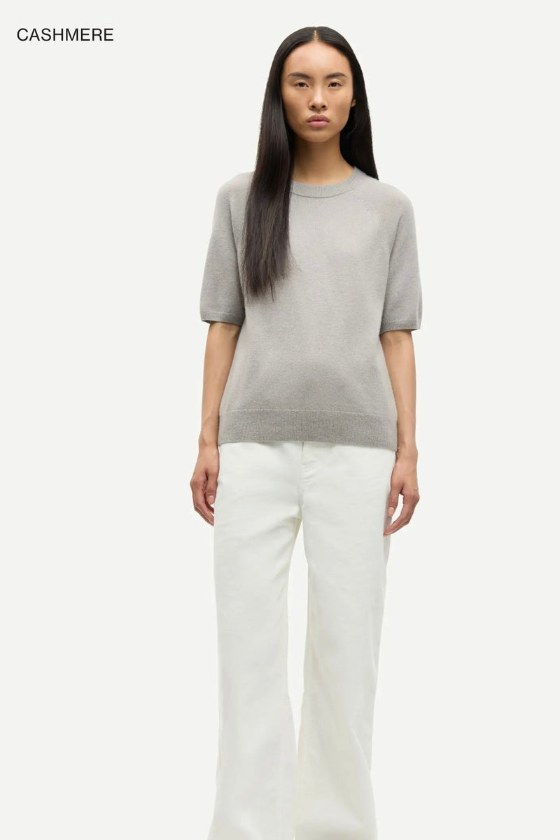Samsoe Samsoe - Saboston Knit Tee (elephant skin)