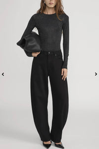 Frame - The Rhinestone Jersey Top (black)