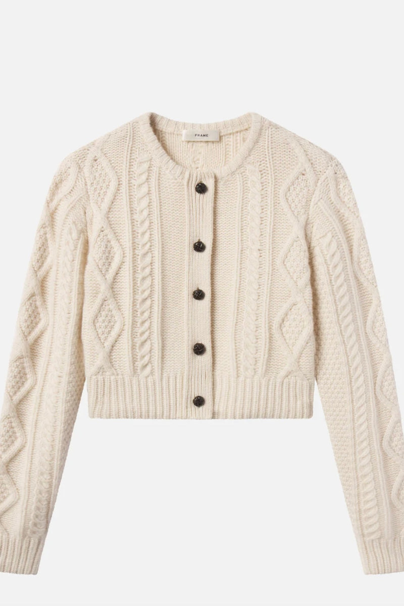 Frame - The Cable Knit Cashmere Cardi