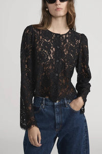 Frame - The Lace Blouse (black)