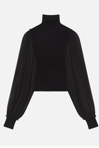 Frame - The Sheer Sleeve Top (back)