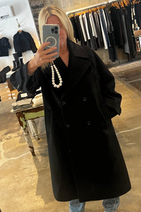 Marella - Tenna Wool + Cashmere Broadcloth Coat (black)