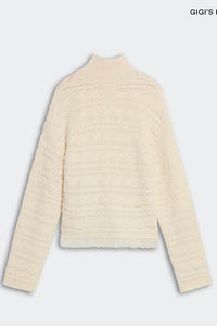 Guest in Residence - Cropped Cable Turtleneck