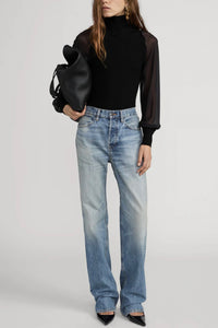 Frame - The Sheer Sleeve Top (back)