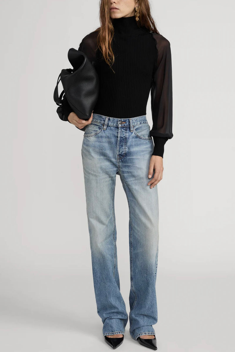 Frame - The Sheer Sleeve Top (back)