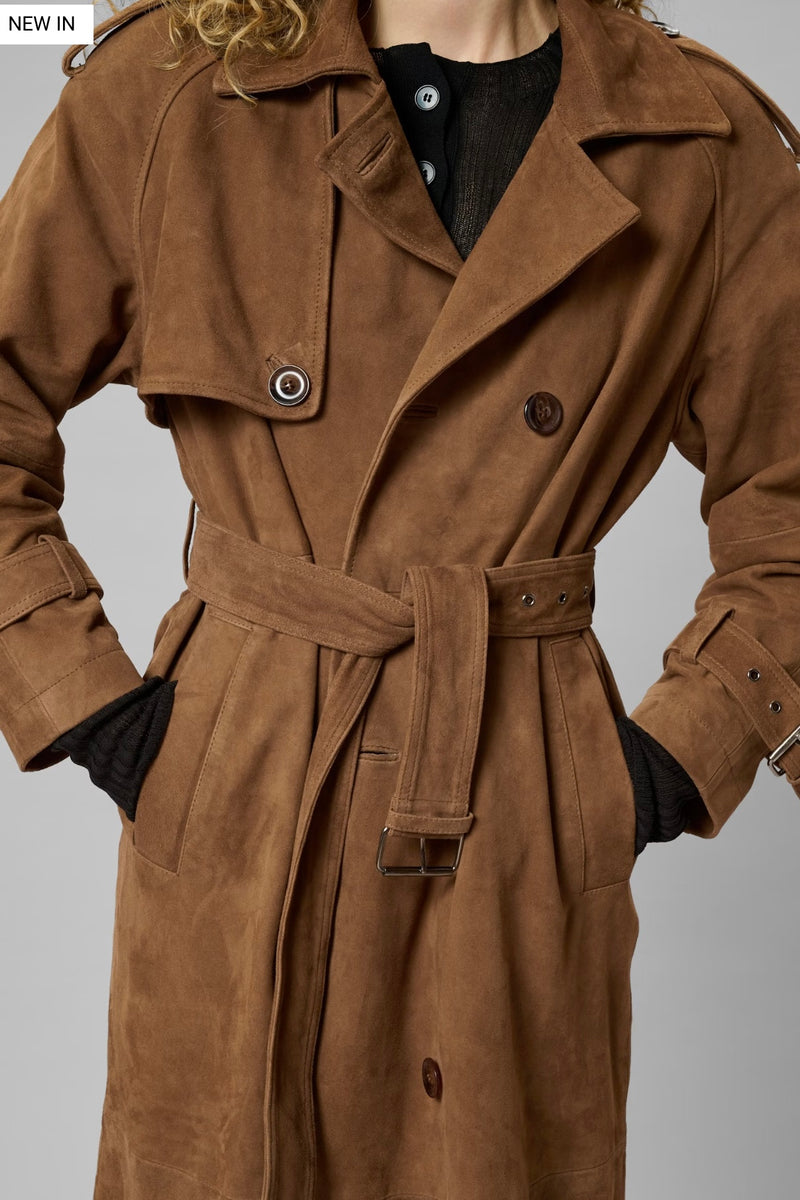 My Essential Wardrobe - TaraMW Suede Trenchcoat