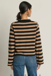 Nation LTD. - Rosetta Cardigan (rugby cocoa stripe)