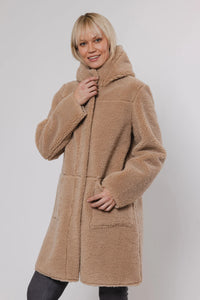 Rino & Pelle - Alina Reversible Hooded Coat (Sand)