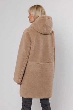 Rino & Pelle - Alina Reversible Hooded Coat (Sand)