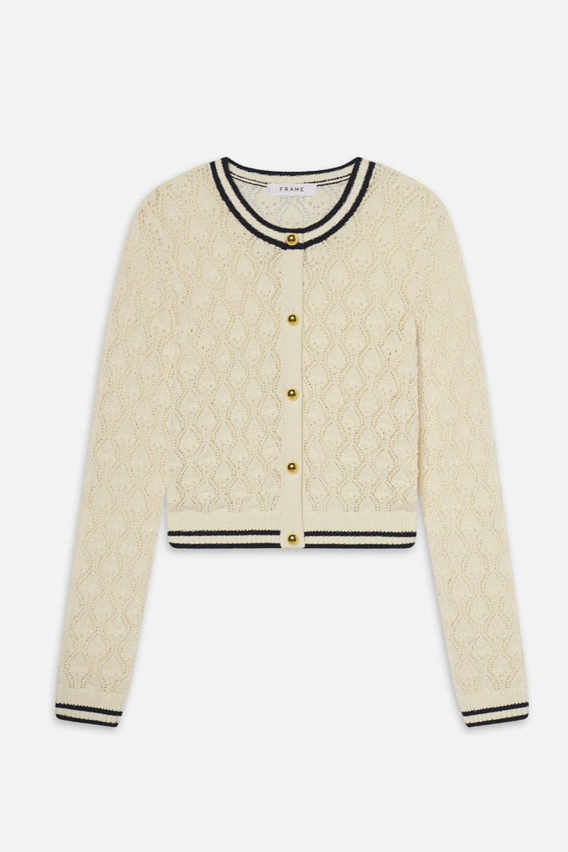 Frame - The Rookie Cardigan (cream multi)