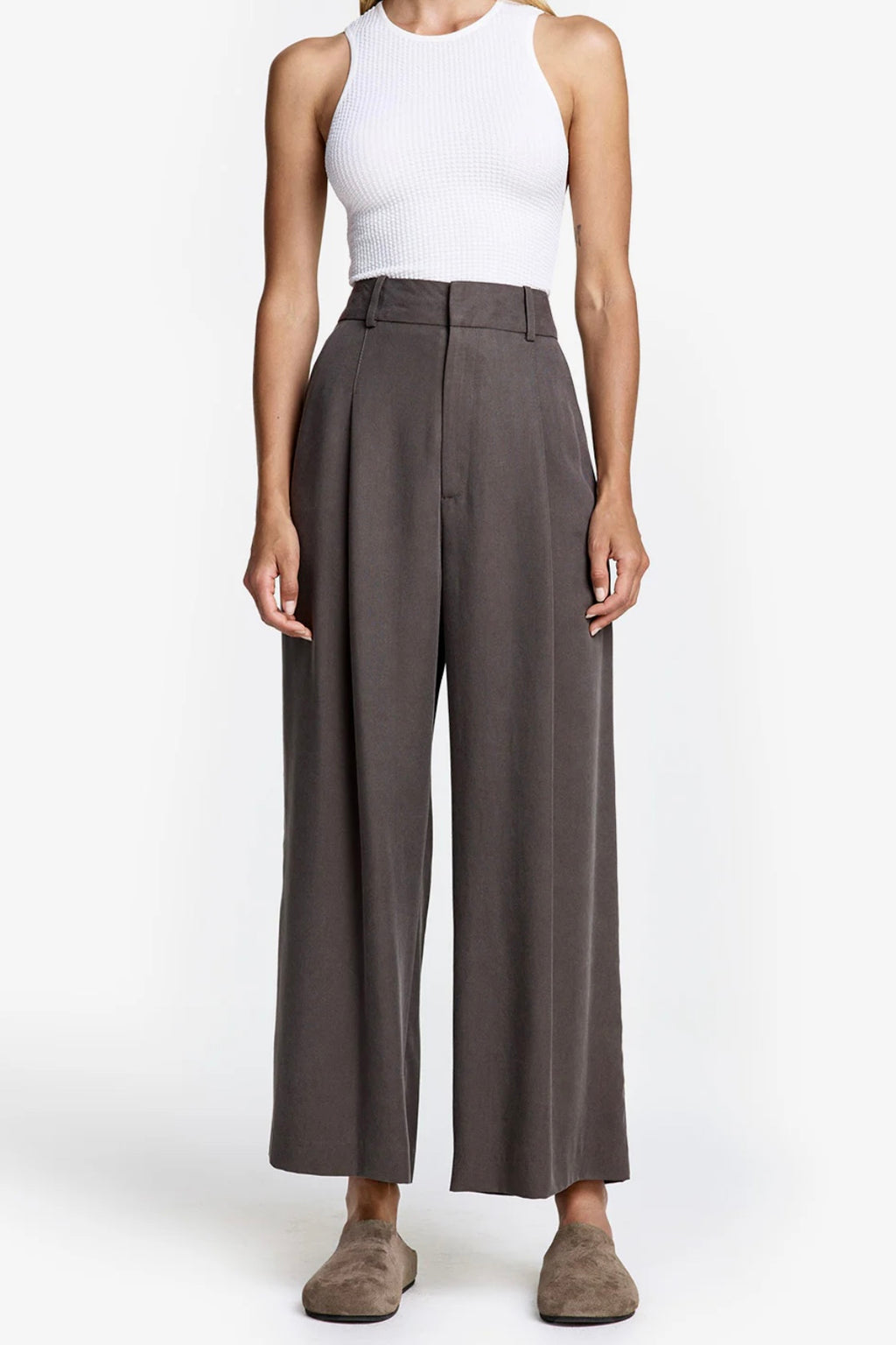 Smythe - Cropped Pleated Trouser - SP25034