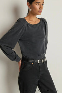 Nation LTD. - Sammy Envelope Neck Tee (vintage black)