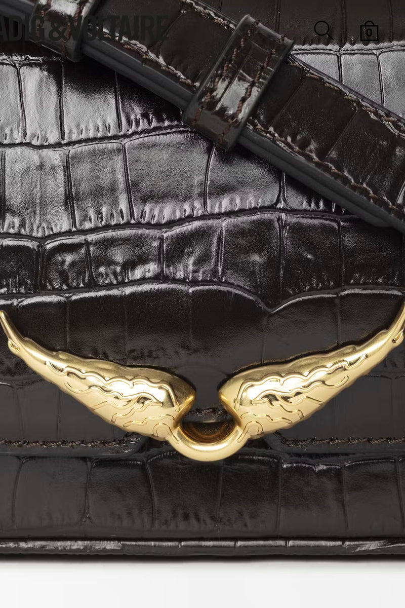 Zadig & Voltaire - Le Zazi Embossed Croco Bag (wood)