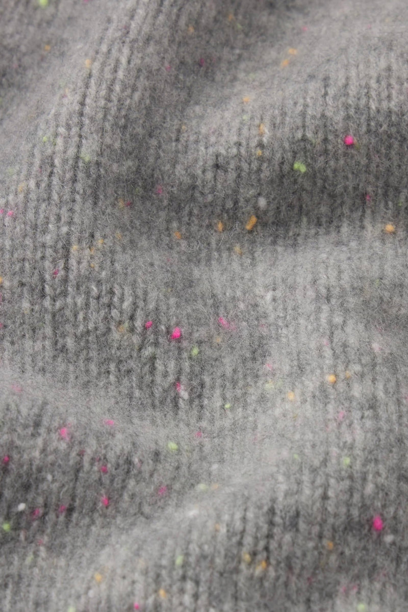 Frame - The Cashmere Fleck Cardi (silver)
