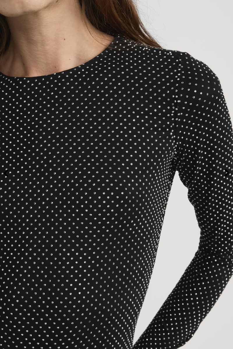 Frame - The Rhinestone Jersey Top (black)
