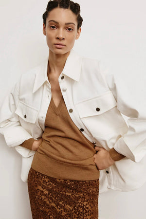 Smythe - Boyfriend V-Neck Sweater - FA25091
