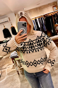 White + Warren - Merino Fairisle Tutleneck