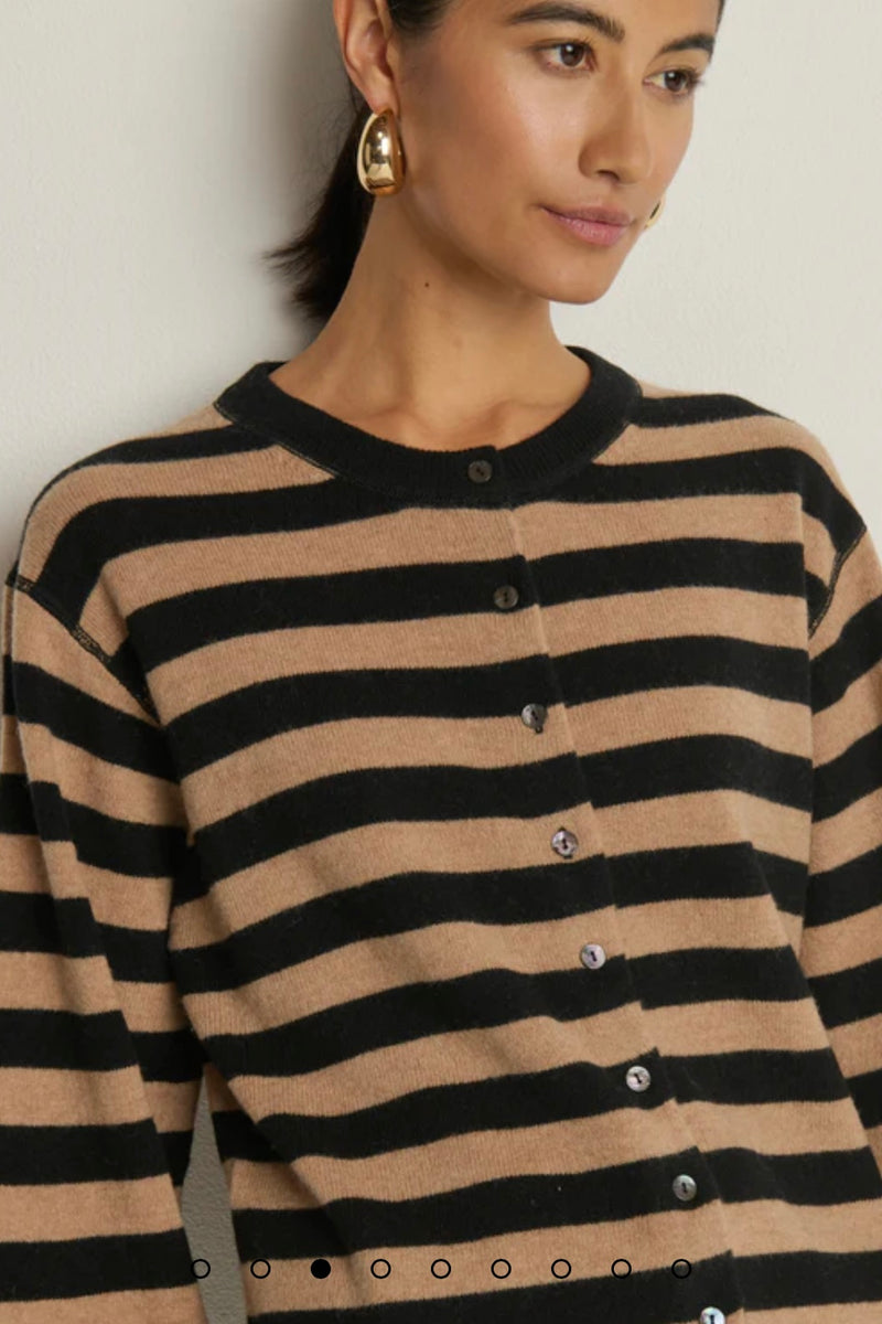 Nation LTD. - Rosetta Cardigan (rugby cocoa stripe)