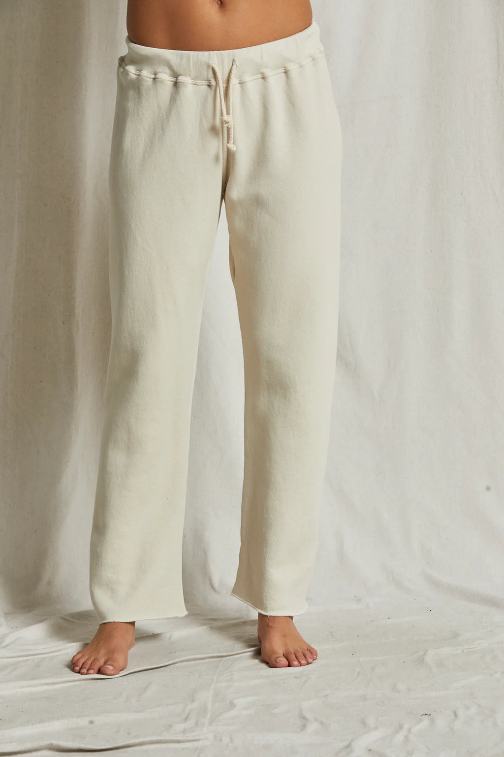 Perfect White Tee - Collins Fleece Straight Leg Sweatpant (sugar)