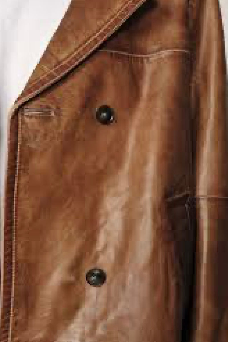  × rokh / button detail leather coat Men's Royson Black Leather Duster Coat – The Jacket Maker