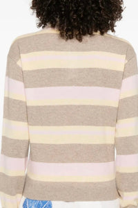 Guest in Residence - Collegiate Striped Polo Cashmere Top