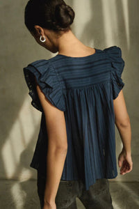 Nation Ltd. - Claudia Flutter Top (navy)