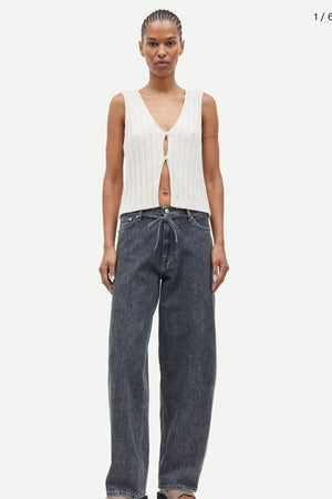 Samsoe Samsoe - Saharper Jeans with Belt (grey cloud)