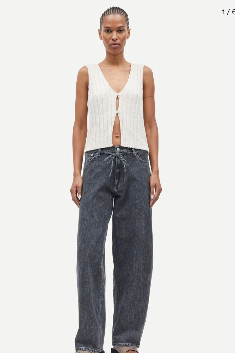 Samsoe Samsoe - Saharper Jeans with Belt (grey cloud)