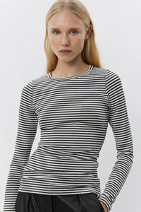 Sofie Schnoor - Petricia Stripe L/S Tee (dark grey striped)