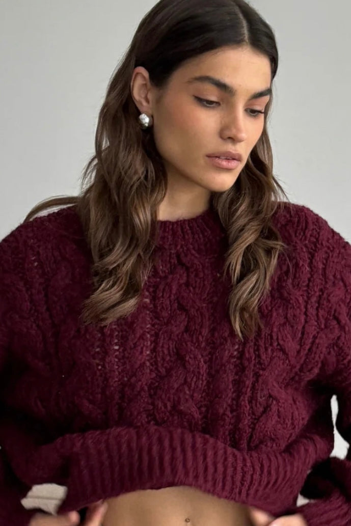Charli - Mara Sweater (bordeaux)