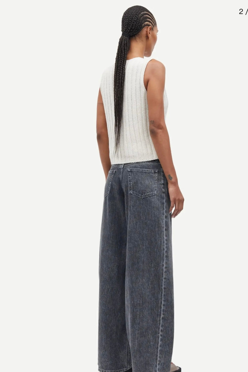 Samsoe Samsoe - Saharper Jeans with Belt (grey cloud)