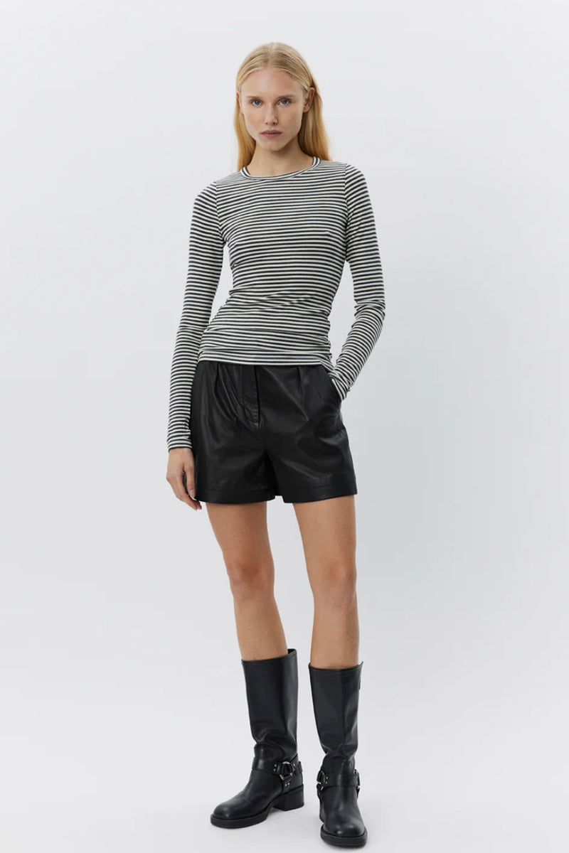 Sofie Schnoor - Petricia Stripe L/S Tee (dark grey striped)