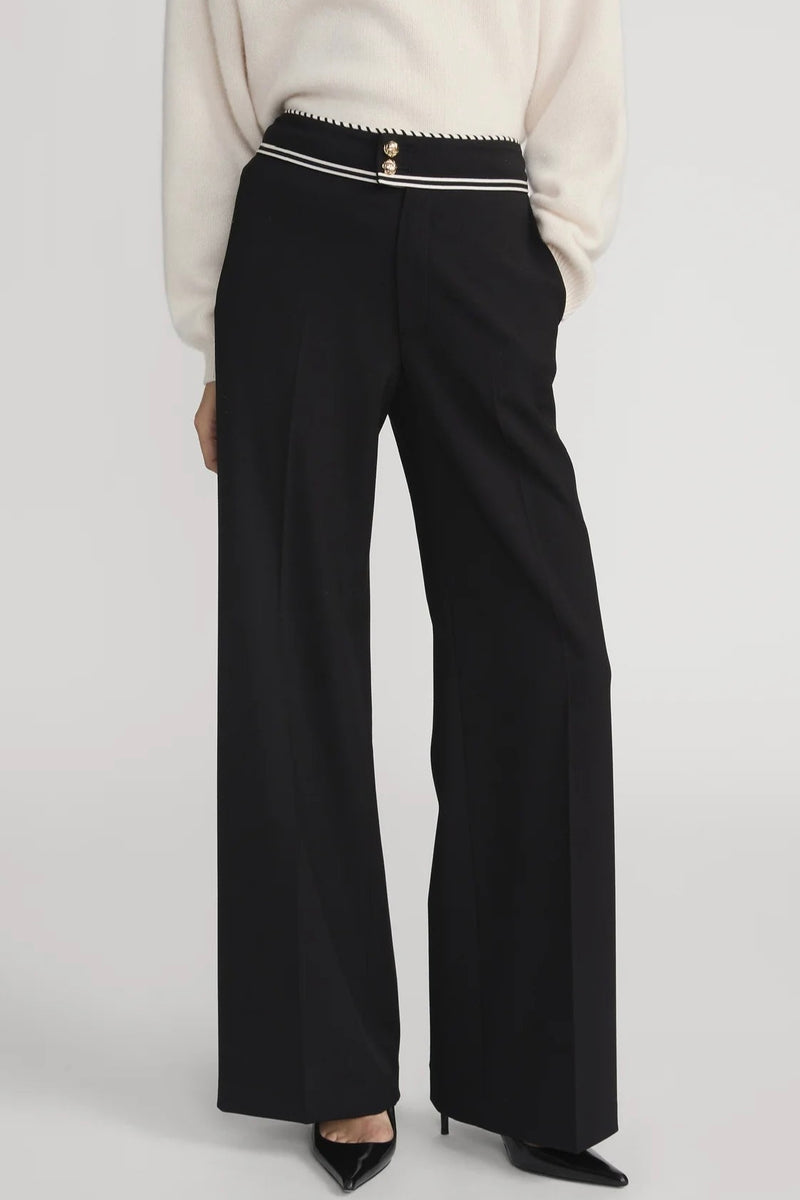 Frame - The Prim Slim Palazzo Trouser (black)