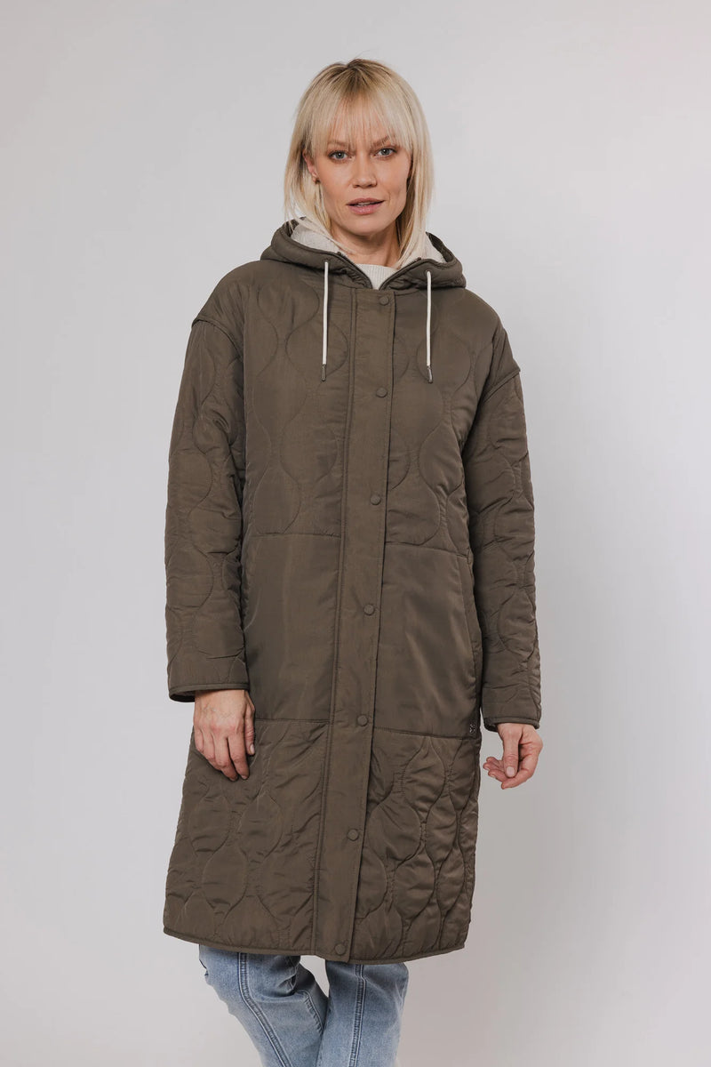 Rino & Pelle - Elfie Mid Length Hooded Coat (Hunter)