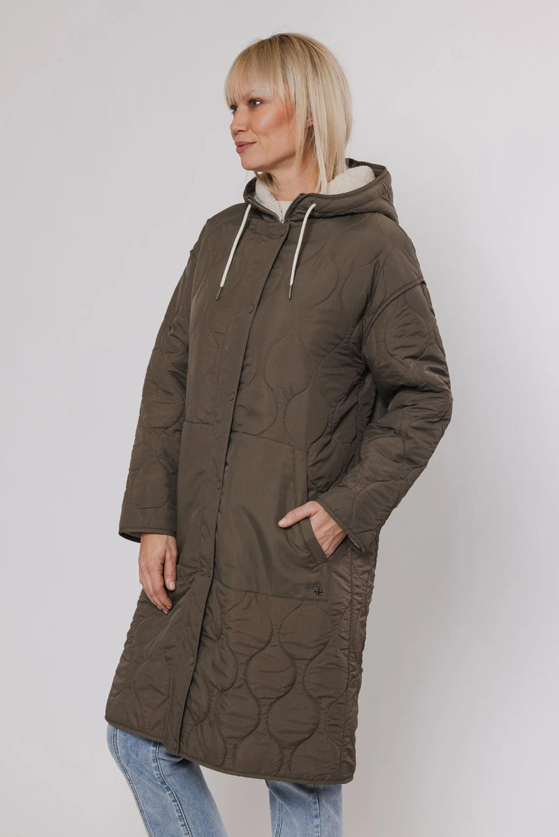 Rino & Pelle - Elfie Mid Length Hooded Coat (Hunter)