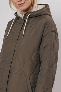 Rino & Pelle - Elfie Mid Length Hooded Coat (Hunter)