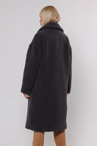 Rino & Pelle - Elicia Teddy Double Breasted Coat (Graphite)