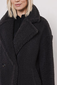 Rino & Pelle - Elicia Teddy Double Breasted Coat (Graphite)