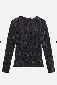 Frame - The Rhinestone Jersey Top (black)