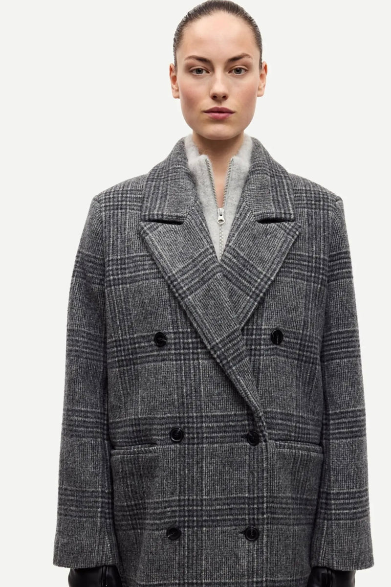 Samsoe Samsoe - Sajilla Coat (Grey Check)
