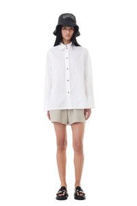 Ganni - Tonal Stripe Oversized Shirt