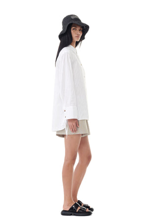 Ganni - Tonal Stripe Oversized Shirt